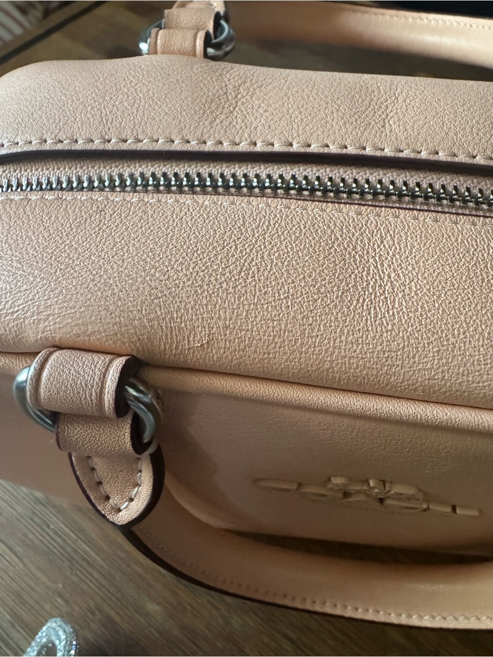Coach Blush Pink Leather Satchel - Picture 4 of 7